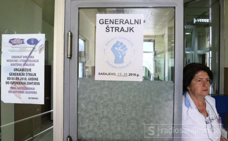 Sarajevo: Štrajk zdravstvenih radnika danas bi trebao biti okončan